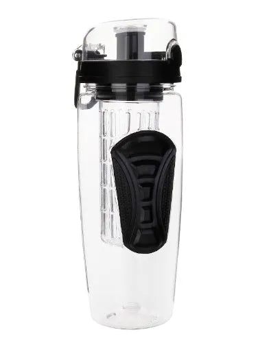 32oz Tritan fruit infuser water bottle with leakproof lid and removable fruit cup