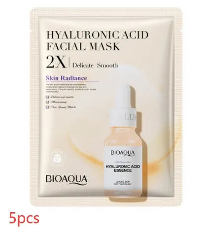 Collagen face sheet mask with 30g gel formula showing hyaluronic acid and Centella Asiatica variants