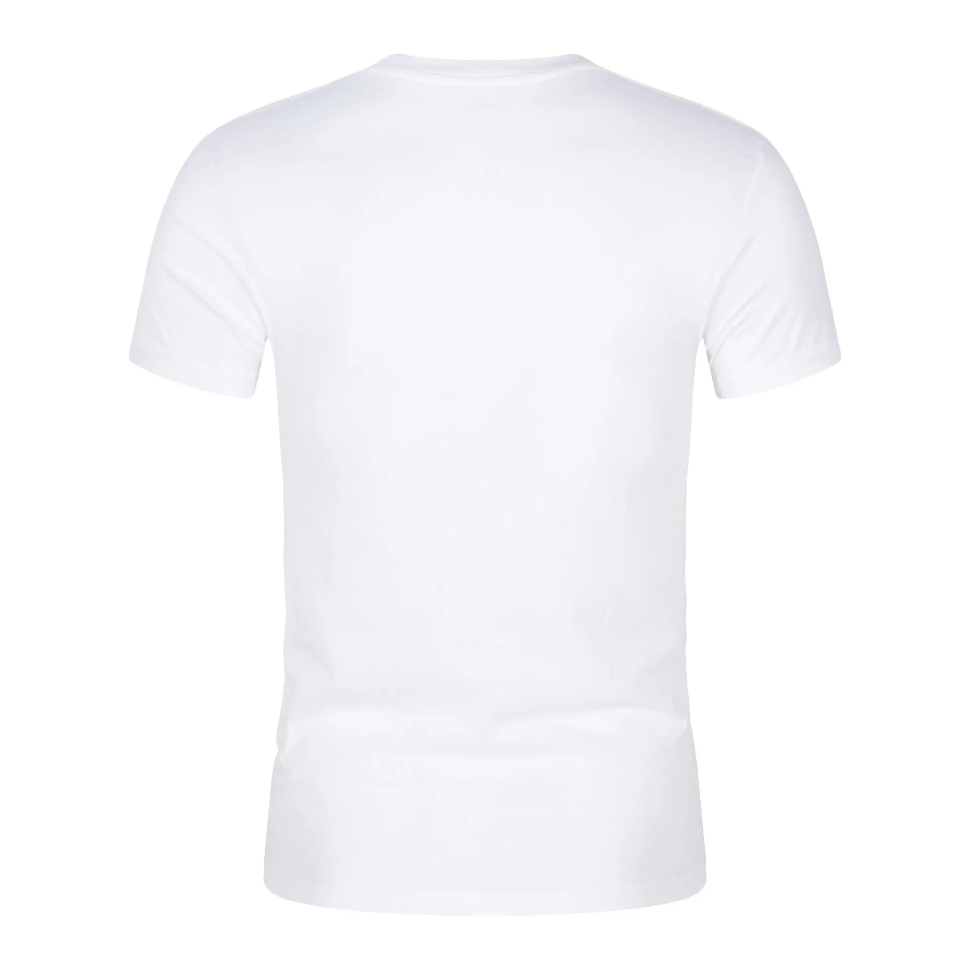 Men's CVC cotton short-sleeved round neck t-shirt in solid white or black colour