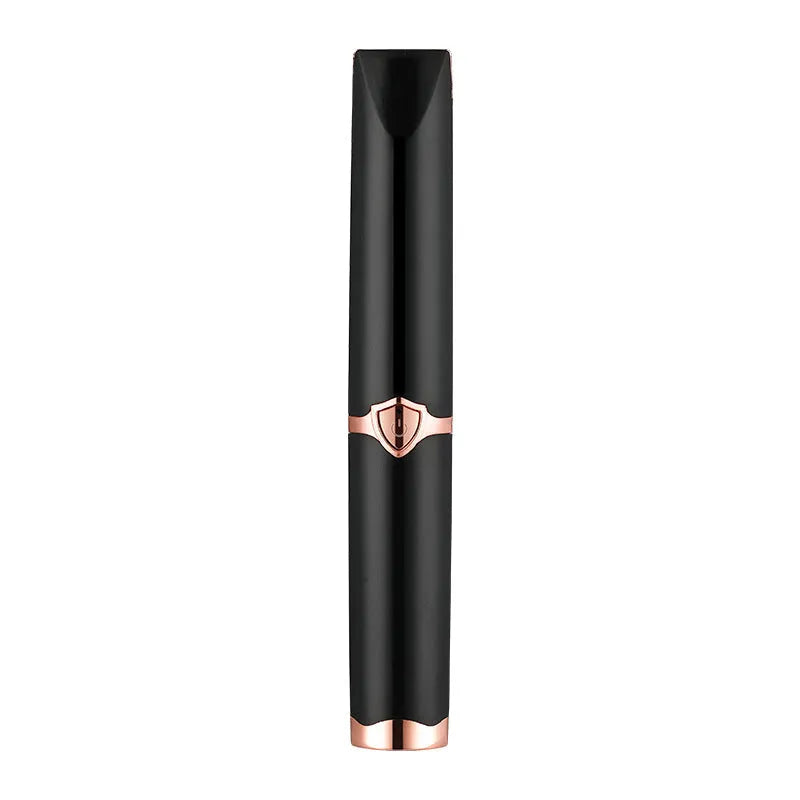 Rechargeable electric heated eyelash curler with 360 rotating comb in black