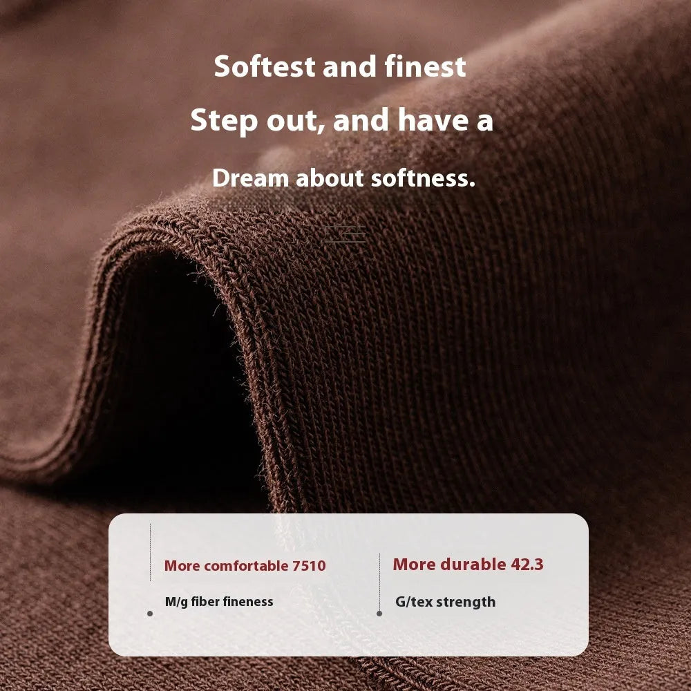 Mid-calf men's business socks in pure combed cotton, solid colour options including army green, black and dark blue