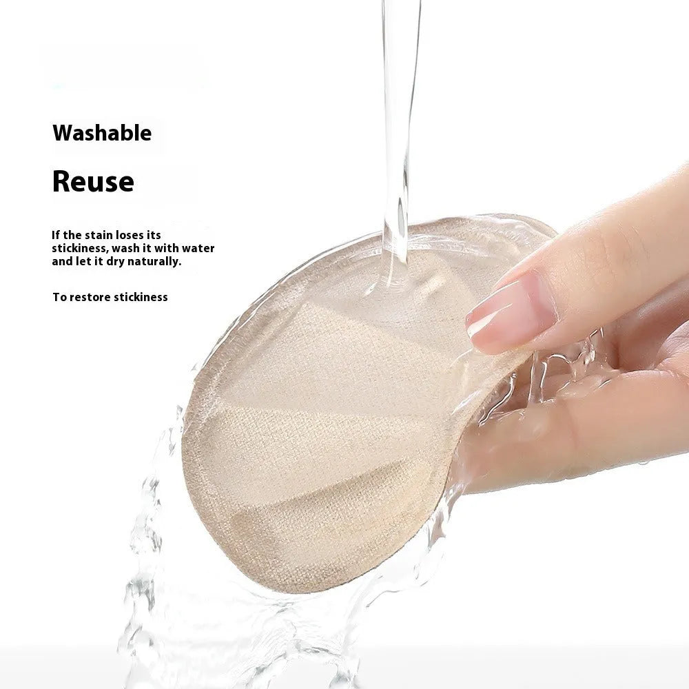 Three pairs of camel coloured anti-slip heel cushion pads for women's shoes