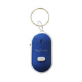 Oval shaped plastic key finder pendant in red, blue, white, black, and orange colours with voice control.