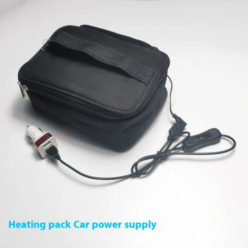 USB heating lunch thermal bag with oxford cloth construction and car power supply option