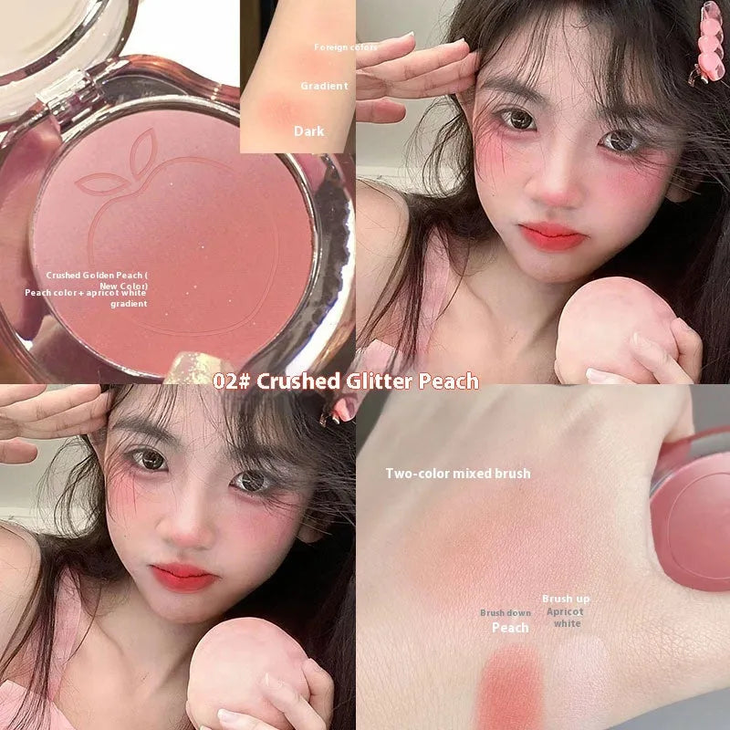 Bubble gradient blush rouge in six natural pseudo plain colour shades for dry skin types