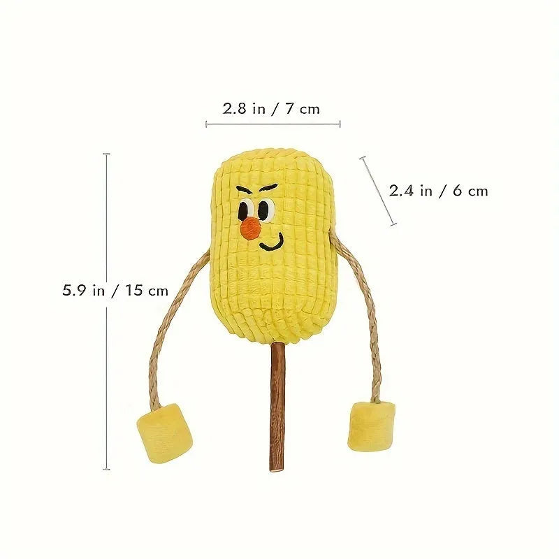 Polio wood corn cob cat molar stick toy measuring 7x6x15cm for dental cleaning