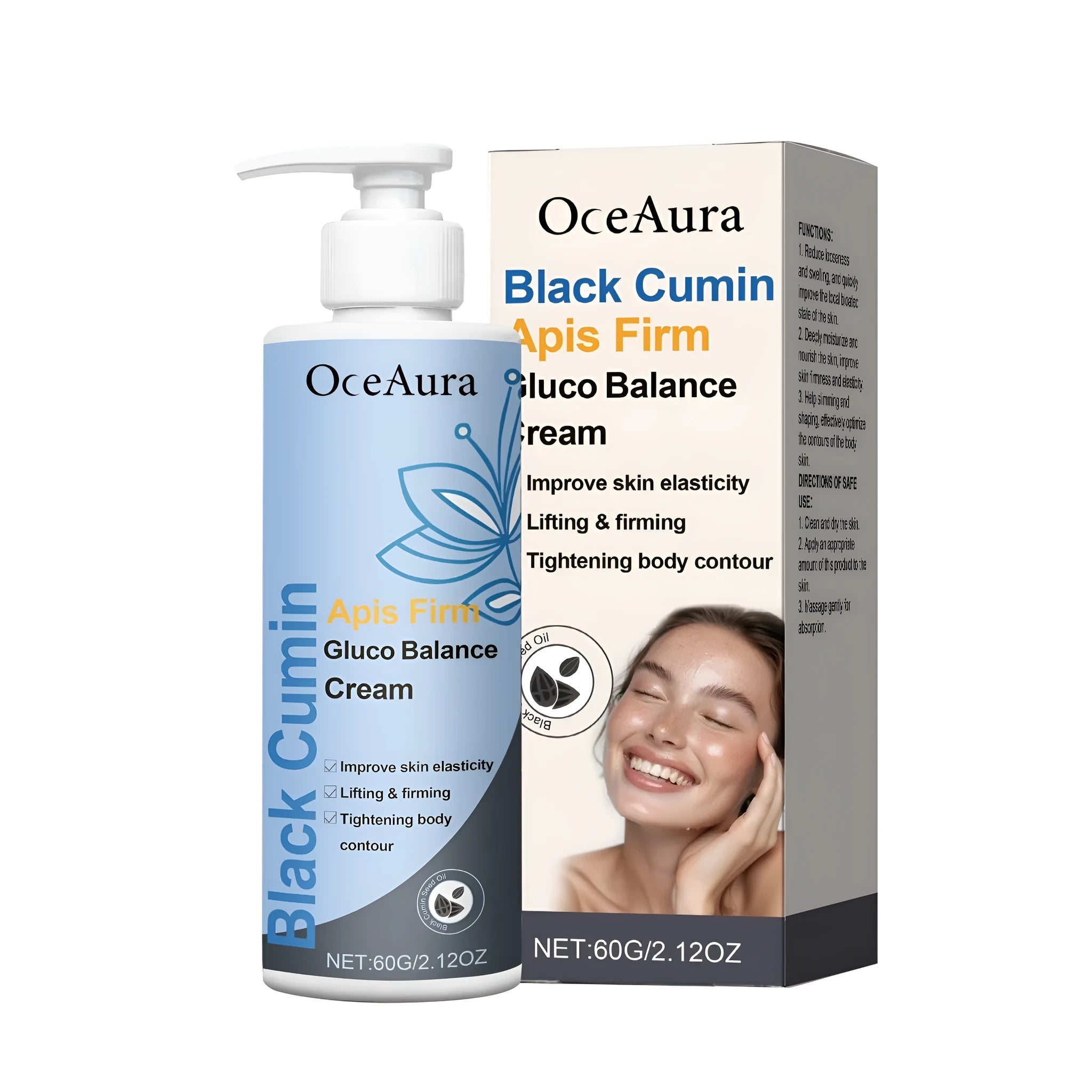 60g jar of Black Cumin Apis Firm Gluco Balance skin cream