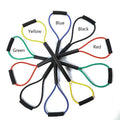 Boxing Speed Sanda Muay Thai air strike elastic band in latex with bar, multiple colour resistance options from 15 to 35 pounds