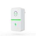 Smart voltage regulator with spike suppressor for home and commercial use, available in multiple plug standards