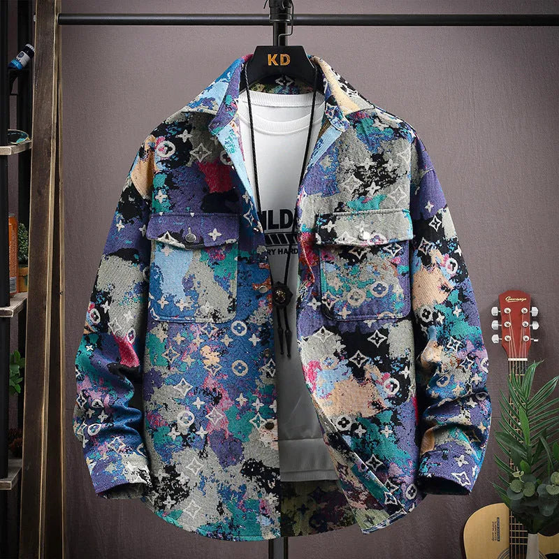 Lapel shirt coat with long sleeves and straight hem in various colour options