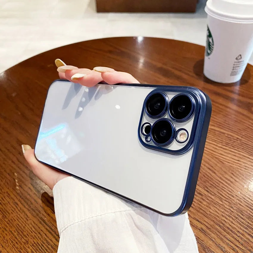 Electroplated frosted edge phone case for iPhone, PC material, anti-fall, anti-fingerprint, original machine gray colour