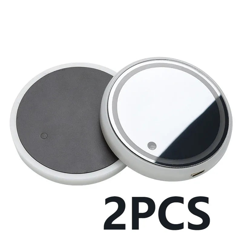 Colourful LED light-up coaster for car cup holder with 7 changeable colours and USB cable.