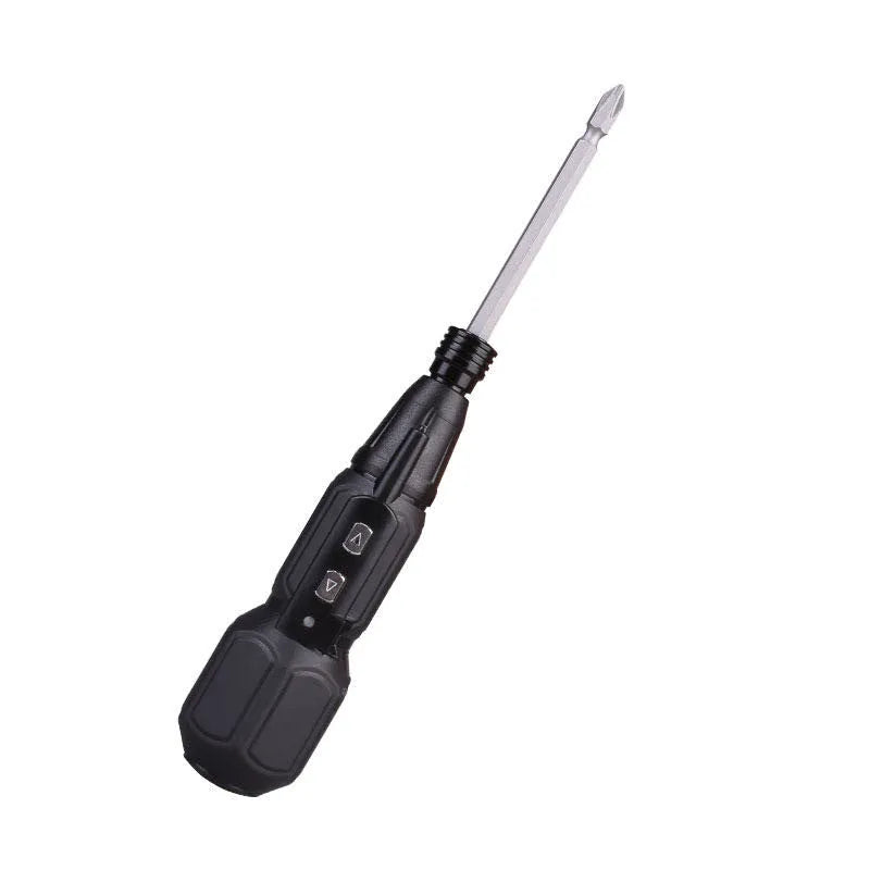 Black and blue alloy steel straight handle rechargeable electric screwdriver with 36V lithium battery