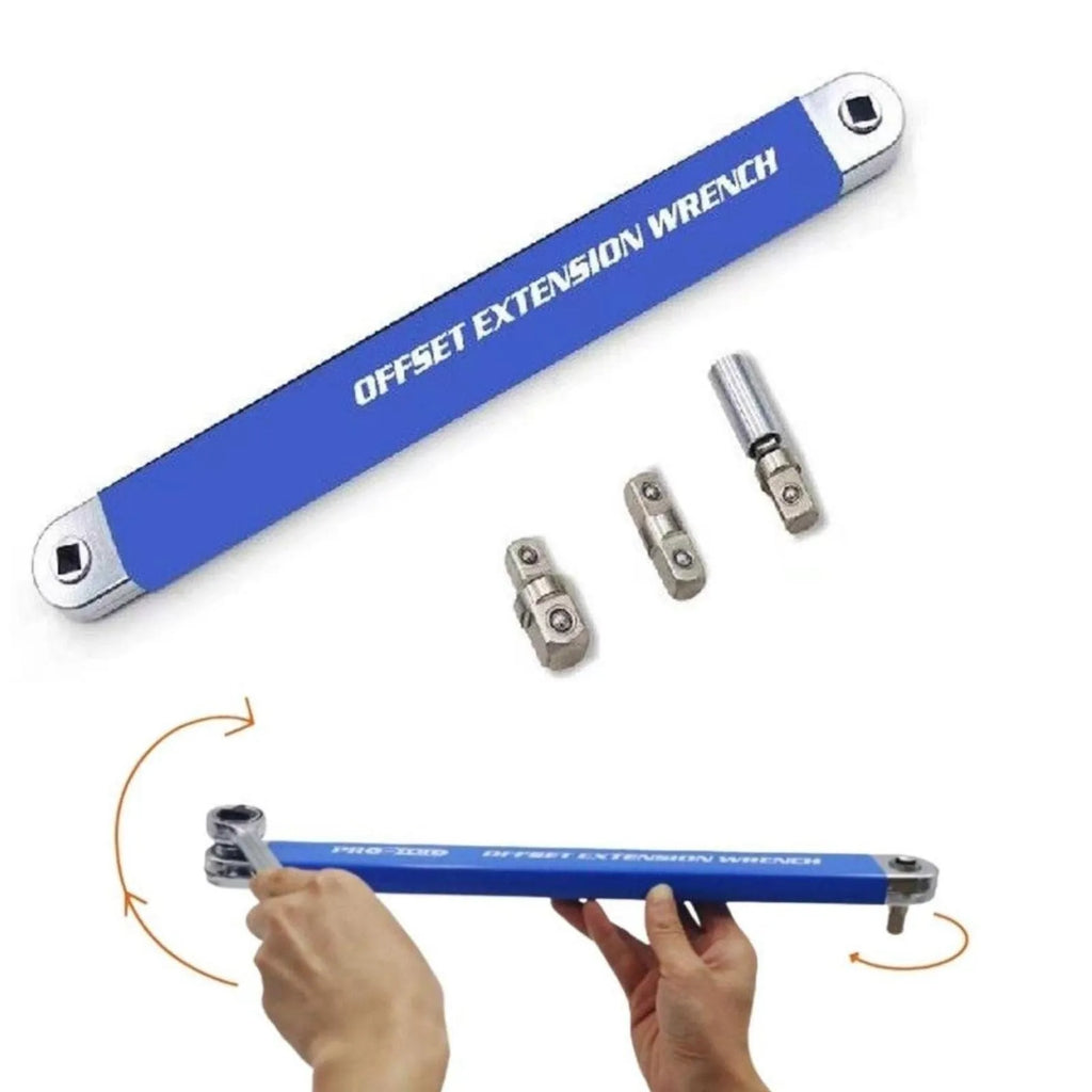 Multi-function lengthened stainless steel wrench set 4 pieces with ratchet handle for machine and car repair