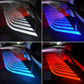 Motorcycle wing projection lamp with aluminium body, 1000 lumen LED, in blue colour