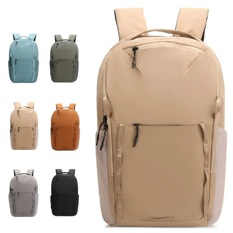 Waterproof Taslan backpack in multiple colours with curved shoulder strap and business styling