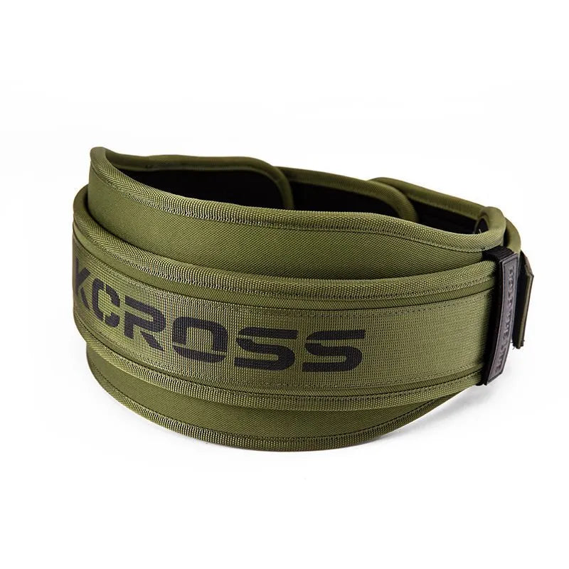Men's squat pull weight-bearing belt in Army Green, ethylene foam, sizes S M L