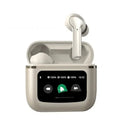 Wireless Bluetooth headset with touch colour screen in black, silver, and champagne colour options