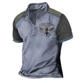 3D printed golf polo shirt in bird eye polyester fabric showing loose fit sports styling