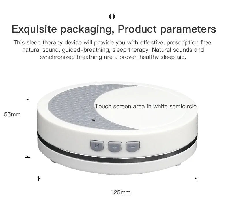 White ABS plastic sleep aid instrument with USB plug-in power connection