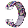 Printed elastic replacement strap for Fitbit Charge 6 watch in various colour designs
