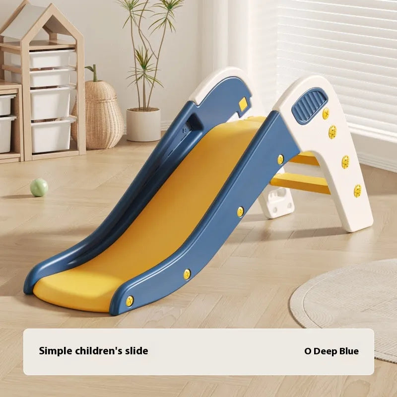Small plastic baby slide in blue, yellow, brown or grey for infants under three years old.