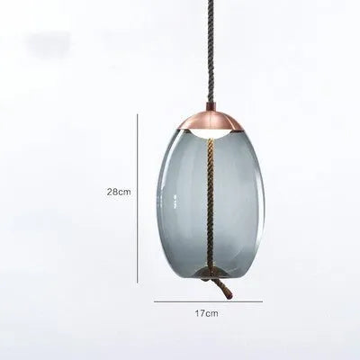 Modern glass chandelier with LED light, 30x30.5cm, for restaurant and home decoration