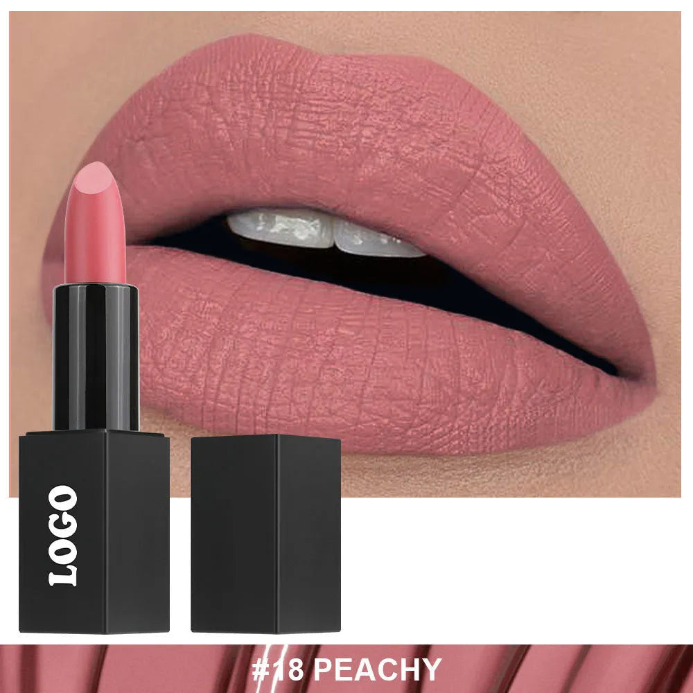 Beauty Does Not Fade matte finish lipstick in one of 24 colours with waterproof anti-discoloration formula.
