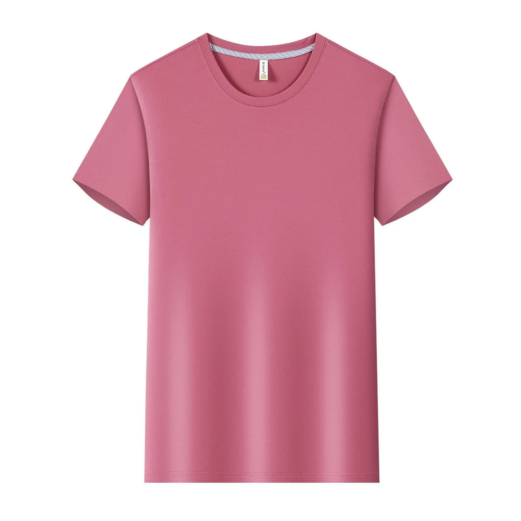 Men's ice water cube brocade design nylon t-shirt in loose fit for summer sports wear