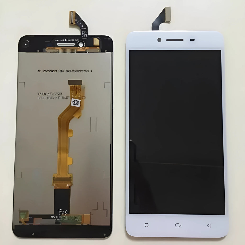 Integrated LCD screen assembly for A37 smartphone repair in black and white colour options