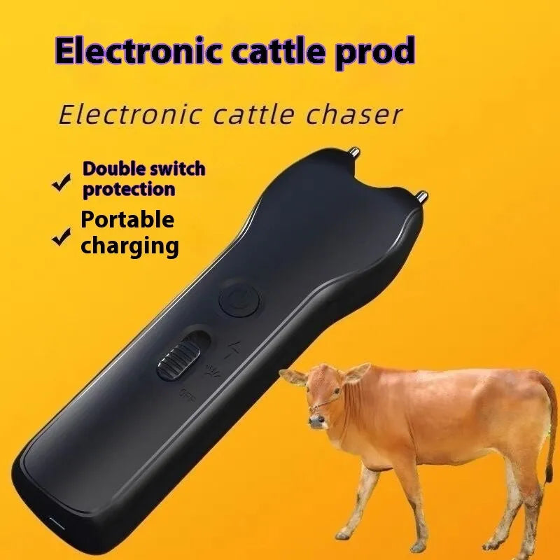 Black electric livestock driving device 180x125x65mm handheld for pigs cattle sheep dogs 17.6W