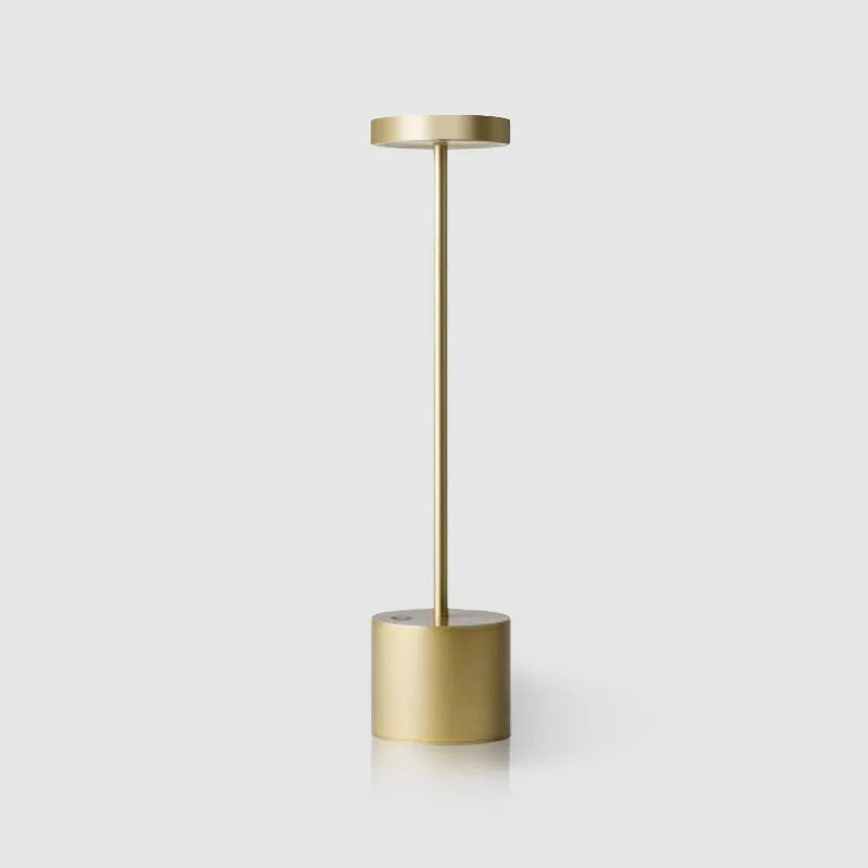 Aluminium LED rechargeable touch lamp in choice of five colours with dimming control