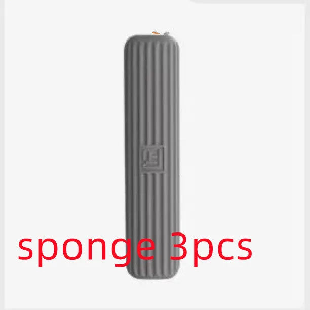 Portable mini squeeze mop with biodegradable cotton cleaning head and plastic handle