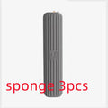 Portable mini squeeze mop with biodegradable cotton cleaning head and plastic handle