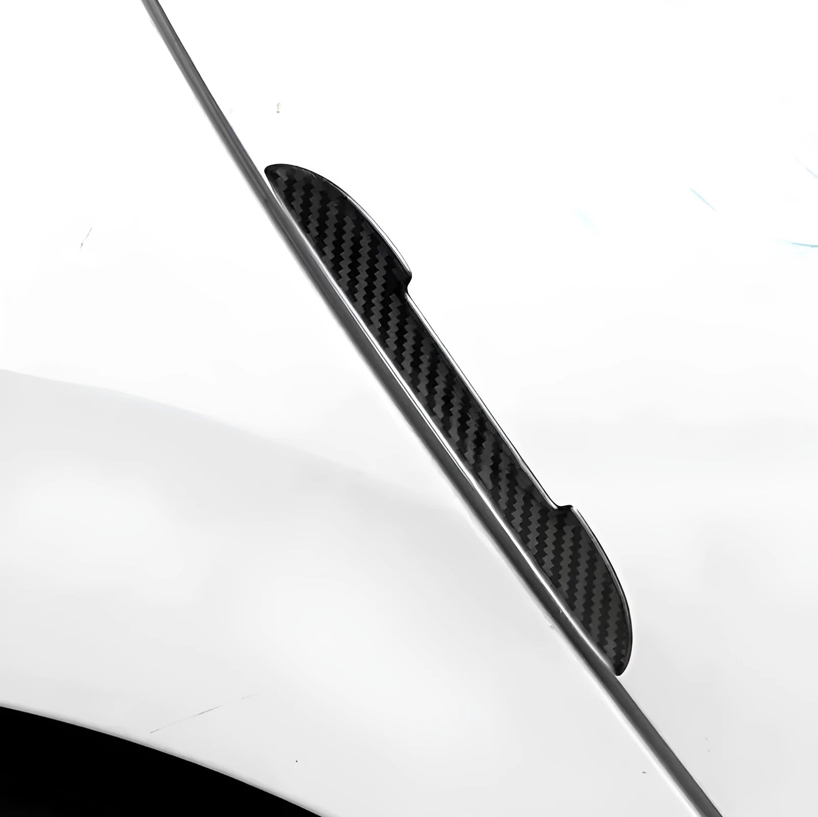 Black carbon fibre texture universal car door anti-collision protection strips