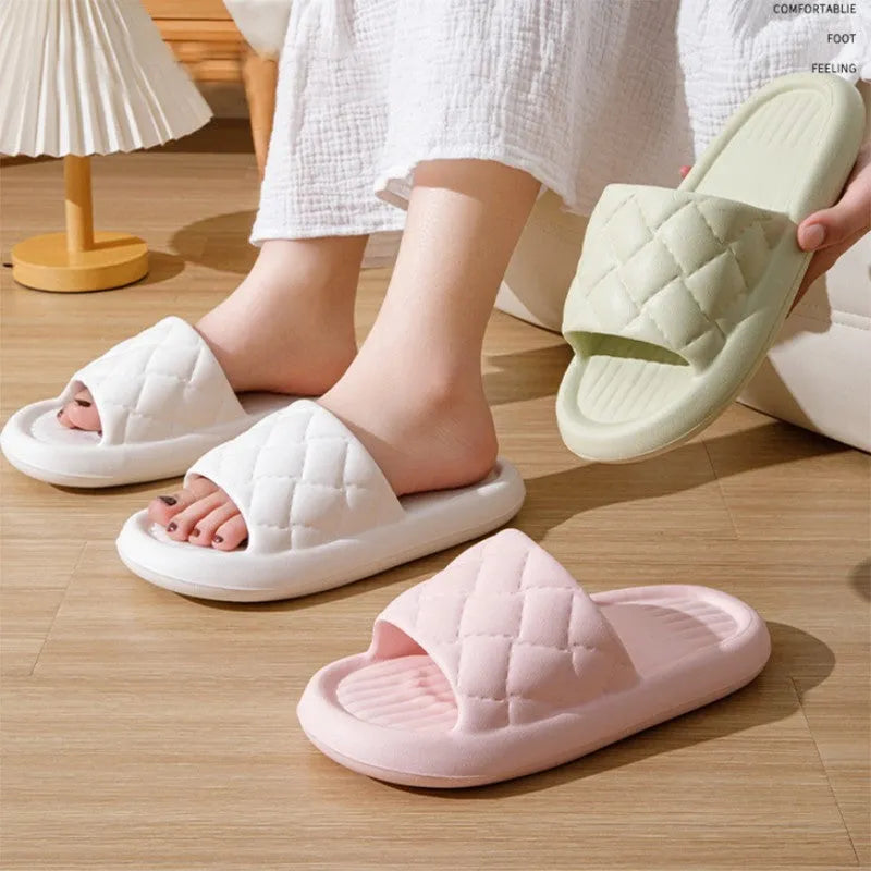 Rhombus EVA home slippers for summer, non-slip floor bathroom slipper, available in multiple colours