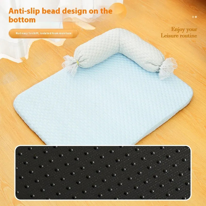 Candy color dog mat in blue candy pad style for small to large dogs up to 40kg