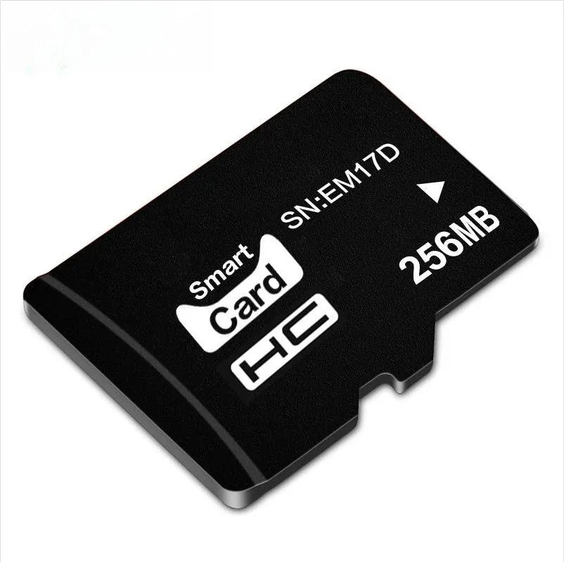 A single 256MB microSD TF memory card in its retail packaging.