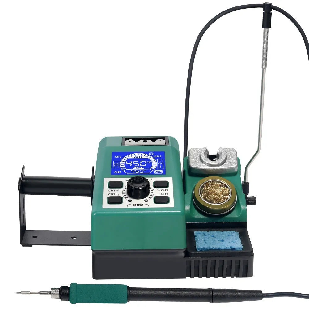 Green YIHUA 982 210 smart nano precision soldering station with digital calibration for phone repair