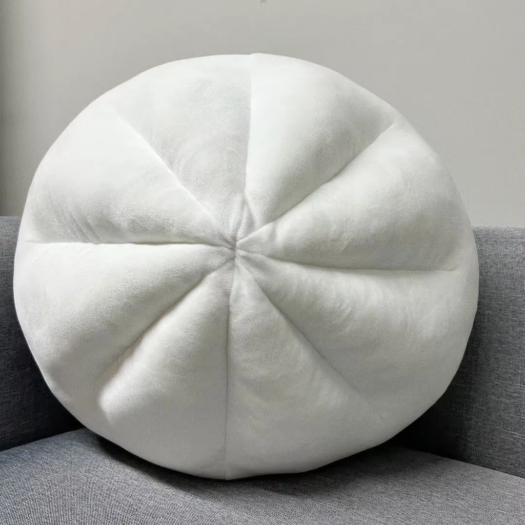 Stuffed bun pillow in steamed meat dumpling shape, 40cm plush fabric novelty cushion