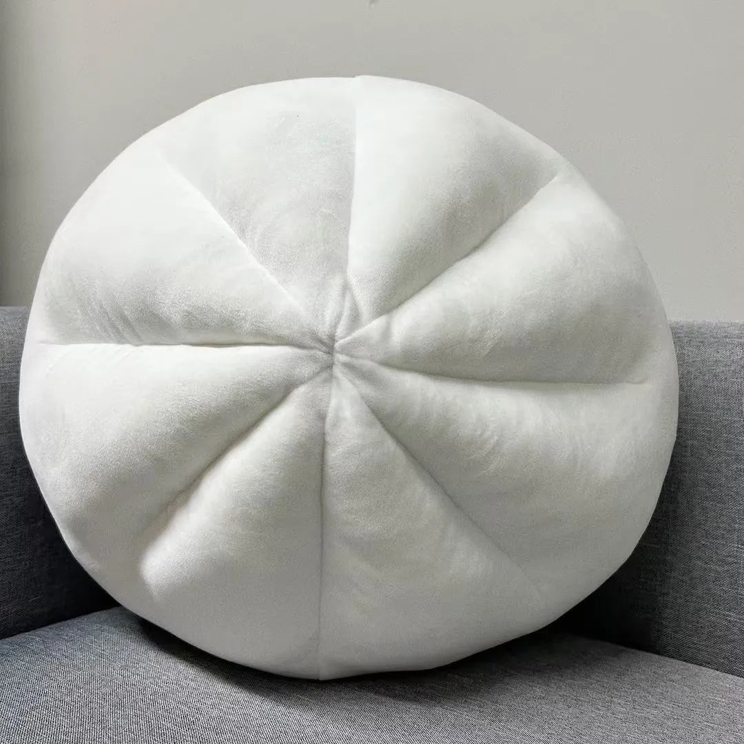 Stuffed bun pillow in steamed meat dumpling shape, 40cm plush fabric novelty cushion