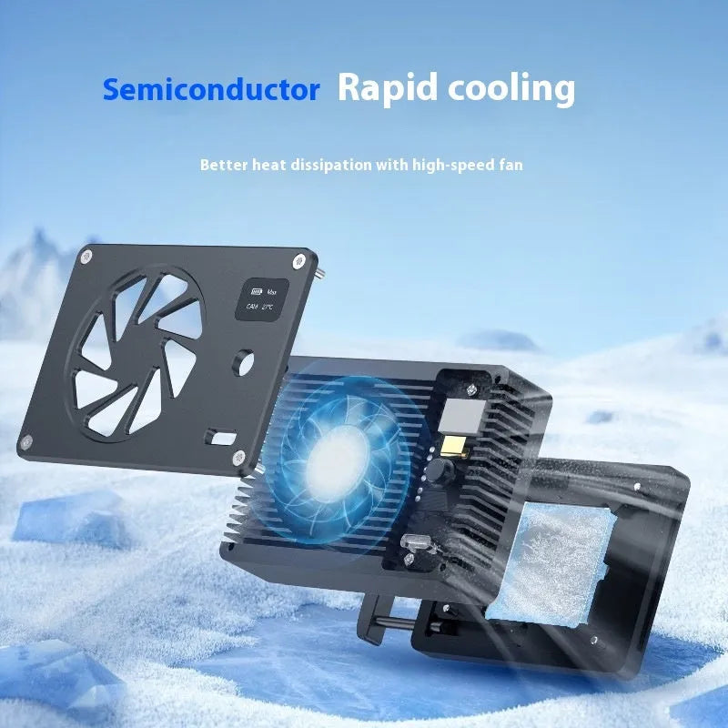 Black aluminium alloy computer radiator fan with smart cooling technology