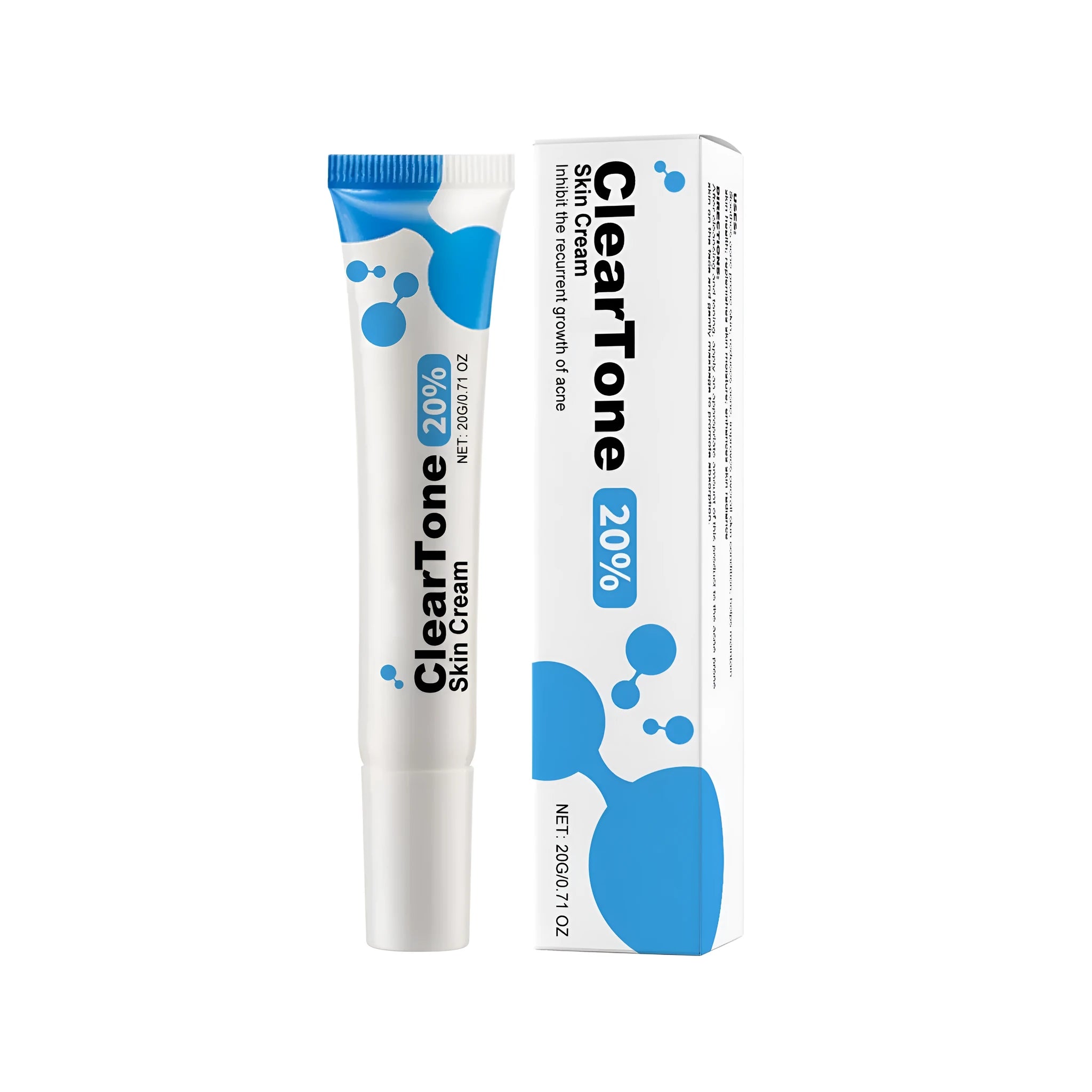 20g Azelaic Acid Acne Cream tube with tea tree oil, salicylic acid formulation