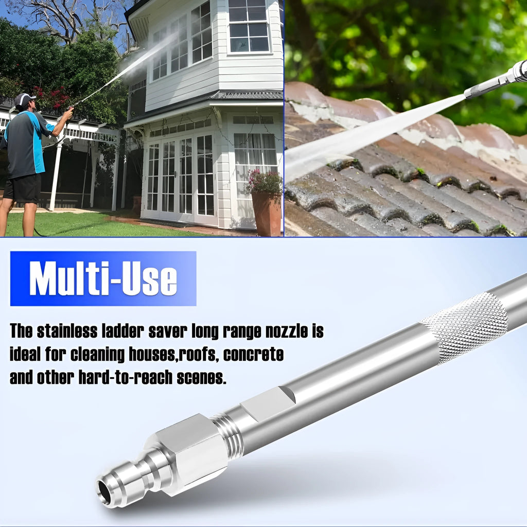 Stainless steel remote chemical nozzle for high pressure cleaning machine, 17cm length, single head