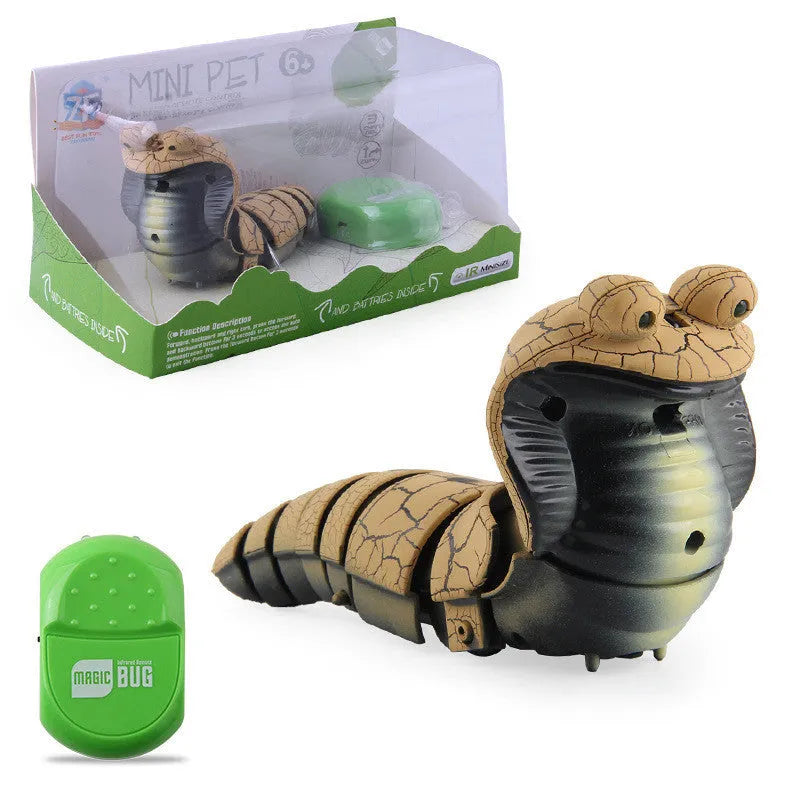 Smart sensing electronic snake cat toy with USB charging cable and realistic cobra design