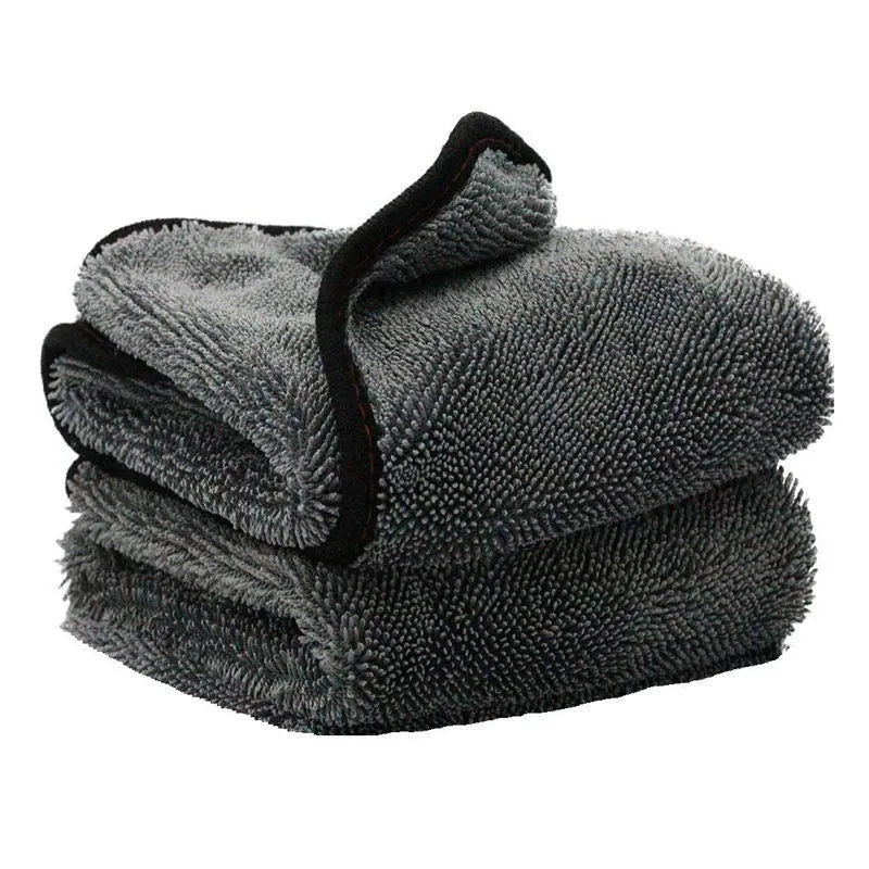 Grey 40x40cm microfiber car wash towel for automotive drying
