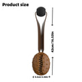 Coffee-brown TPR dog toy shaped like a bean with attached rope knot for dental cleaning and slow feeding.