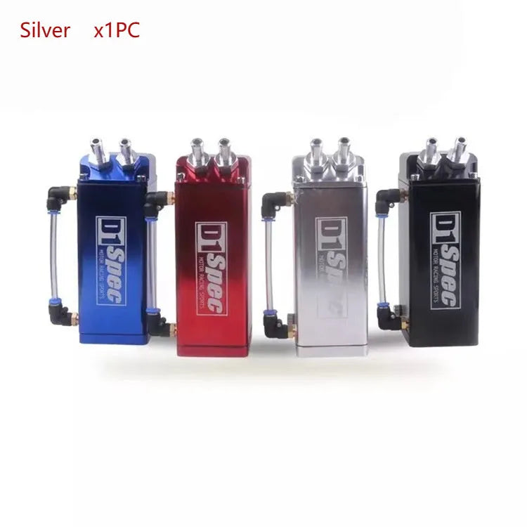 D1 double hole aluminium engine oil catch tank with 15mm fittings in a choice of four colours