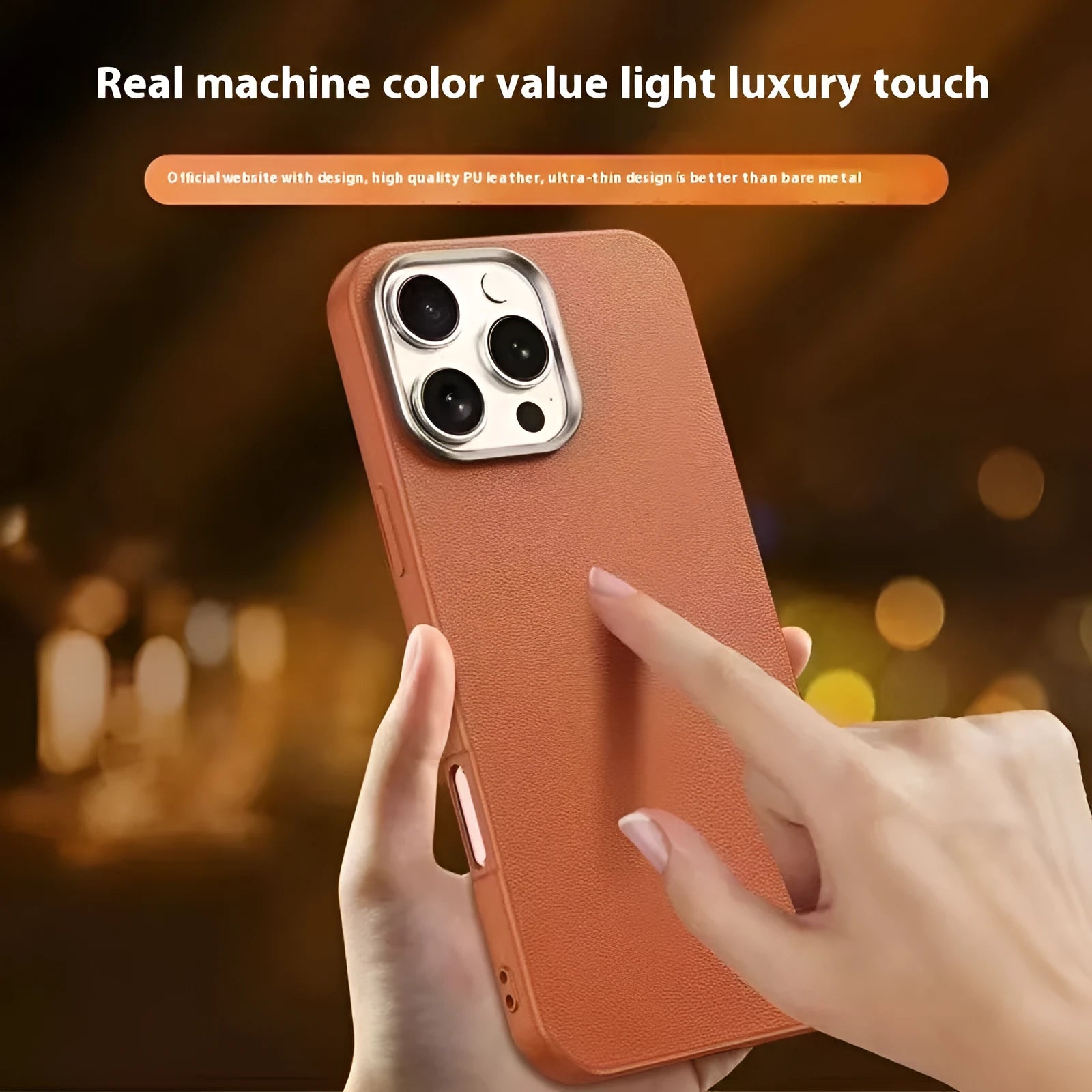 TPU phone case with leather pattern and frosted blade finish for Apple iPhone in black