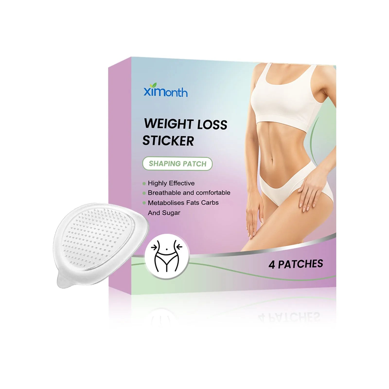 Pack of four microneedle adhesive skin care patches with aloe and mint ingredients.